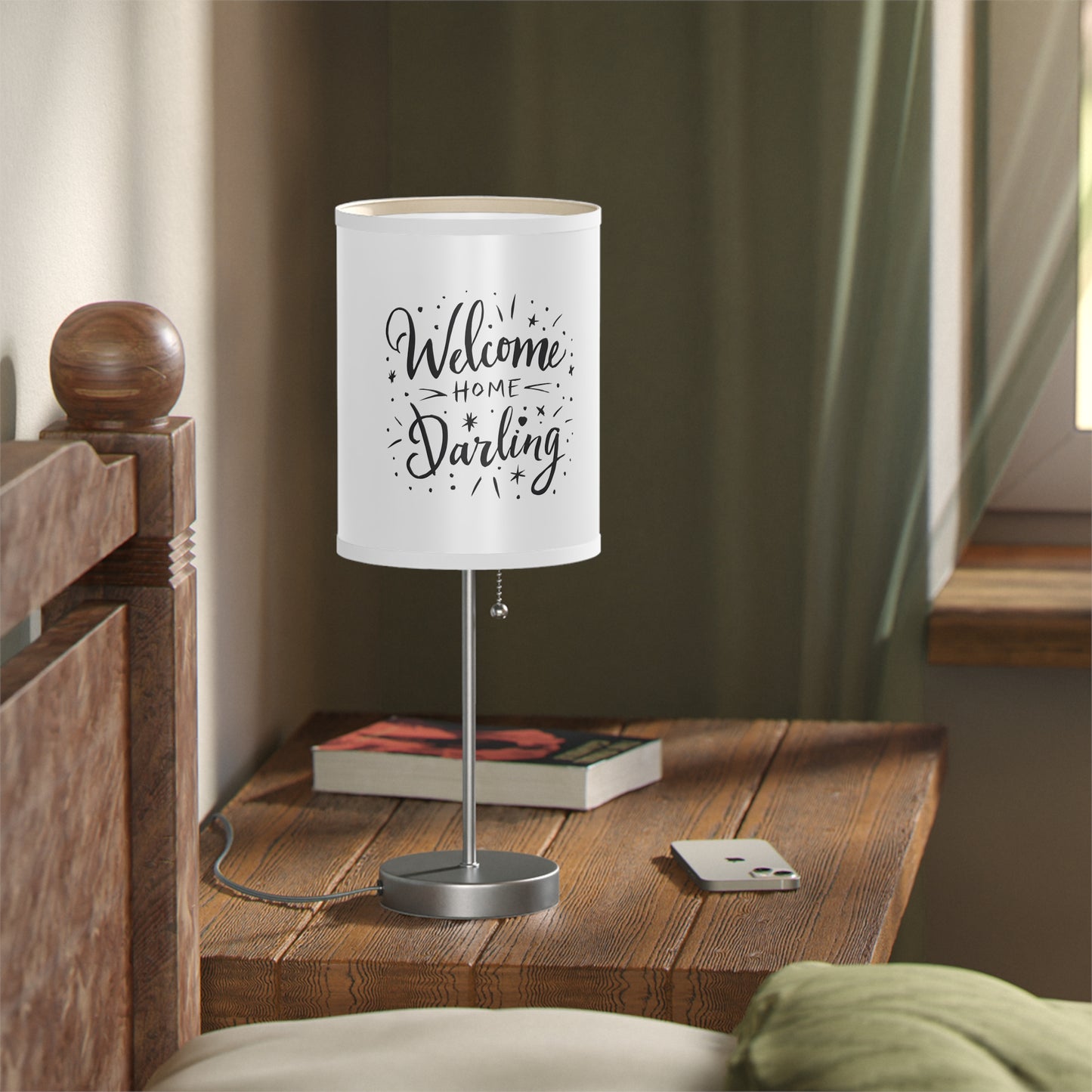 Lamp on a Stand US|CA plug Welcome Home Darling