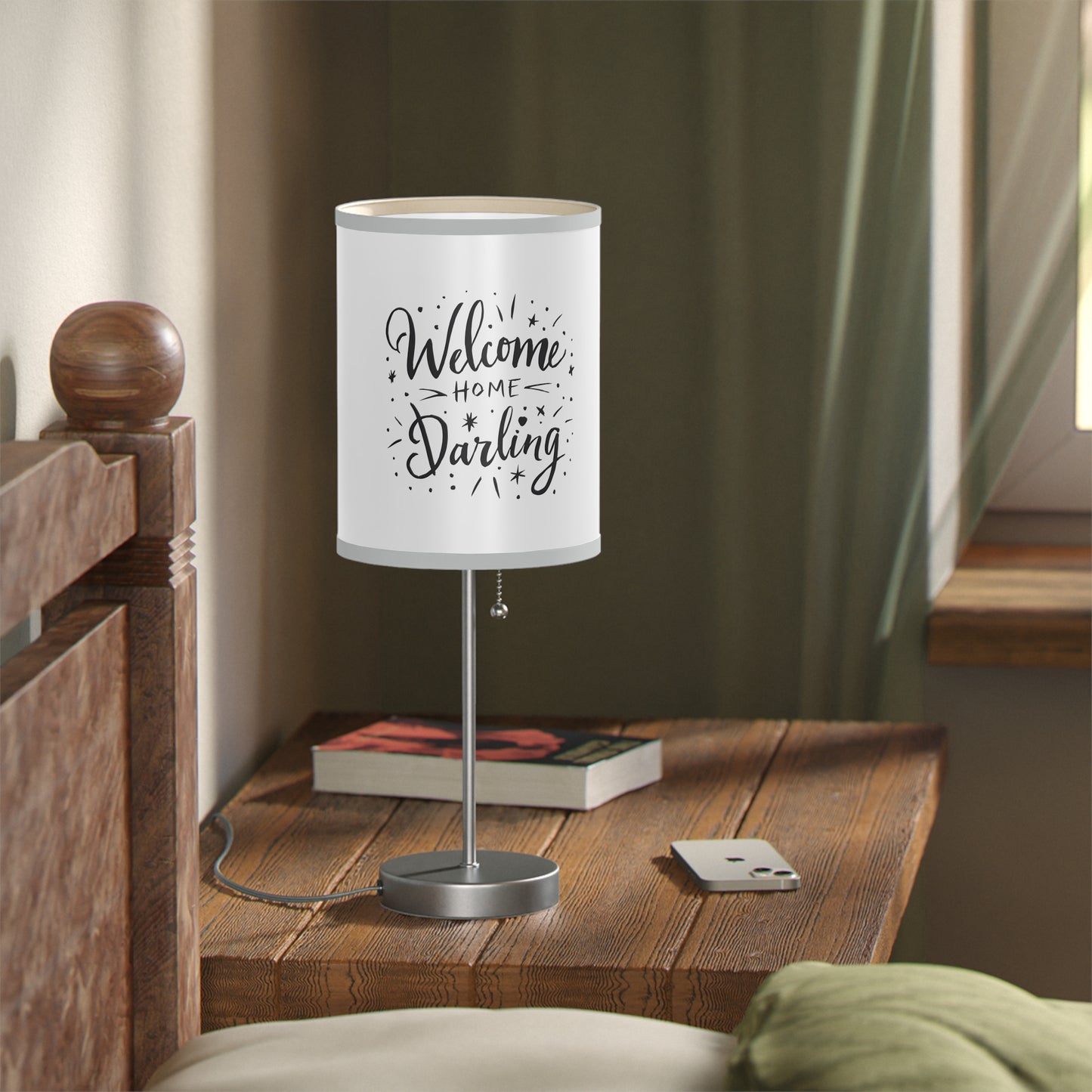 Lamp on a Stand US|CA plug Welcome Home Darling