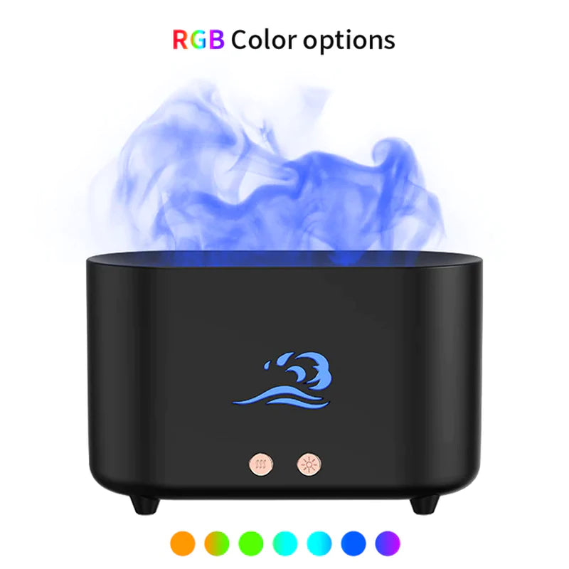 2022 New Flame Air Humidifier USB Aroma Diffuser Room Fragrance Mist Maker Essential Oil Difusors for Home Living Room Office